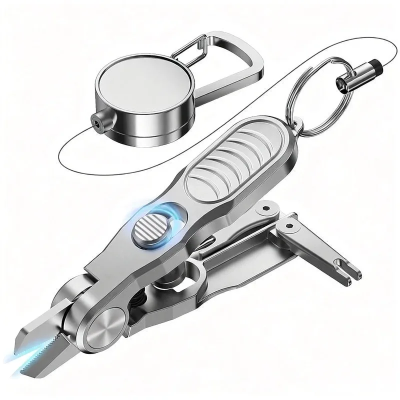 Multifunctional 3-in-1 Fly Fishing Plier Portable Line Cutter Knot Tying Tool for PE Line Braided Line Fishing Accessories