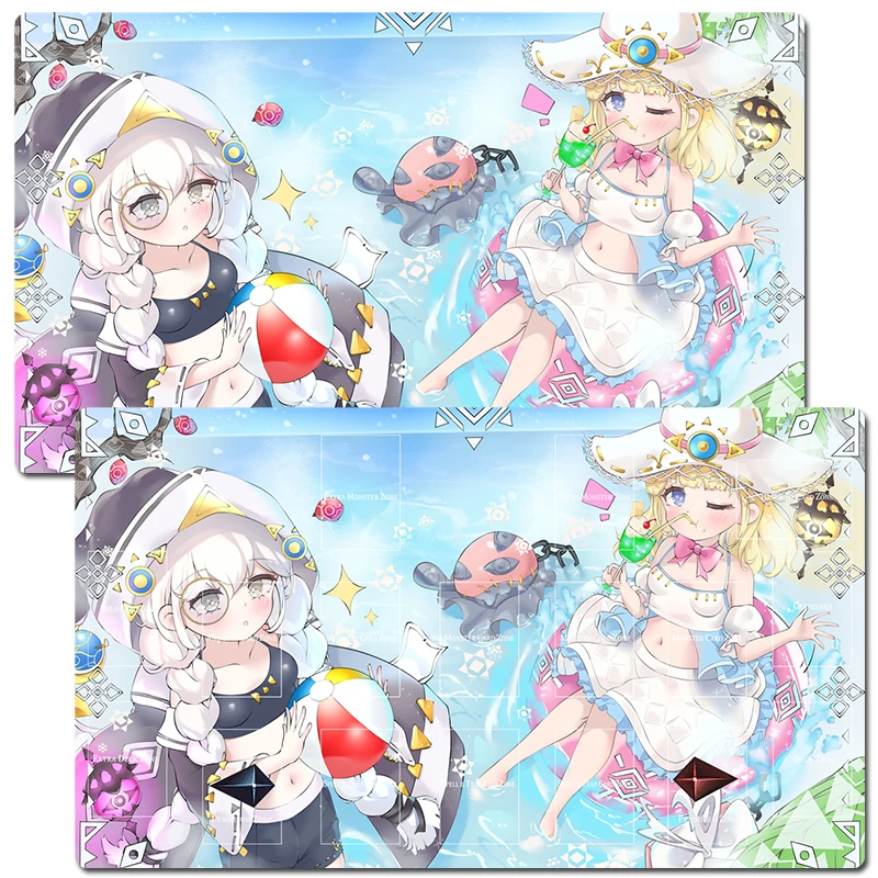 

YuGiOh Elzette Astellar of The White Forest TCG CCG Playmat Коллекционный коврик для карточных игр Настольный игровой коврик Коврик для мыши Бесплатная сумка