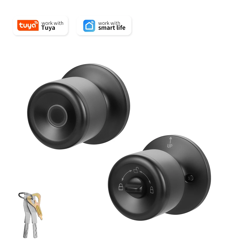 Tuya Smart Door Lock Fingerprint Unlocking Electronic Lock Built-in Battery Dual-Mode Settings For Home Apartment