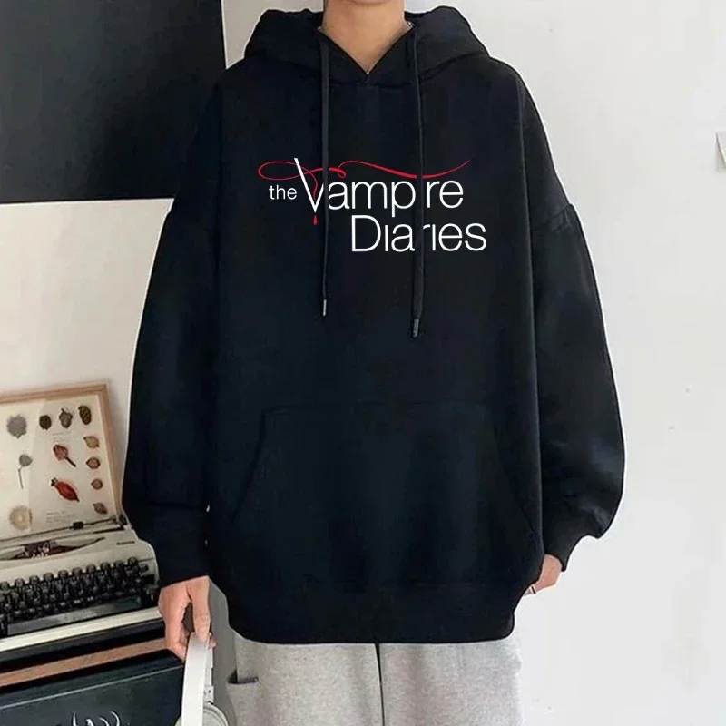 2026 New The Vampire Diaries Print Hoodie Women Men Casual Tops Autumn And Winter Sweatshirts Long Sleeve Harajuku Pullover