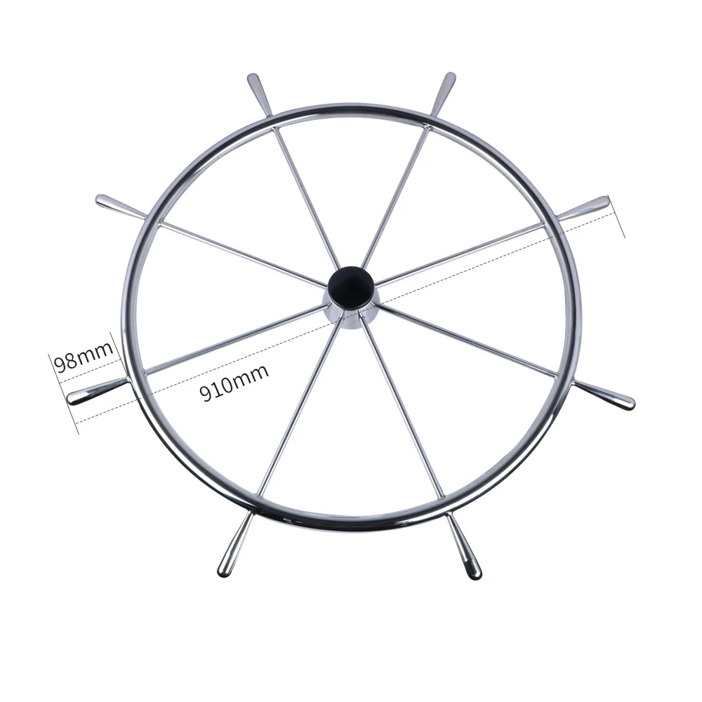 Hot Boat Accessories Stainless Steel Fishing Boat Sailing Type Steering Wheel