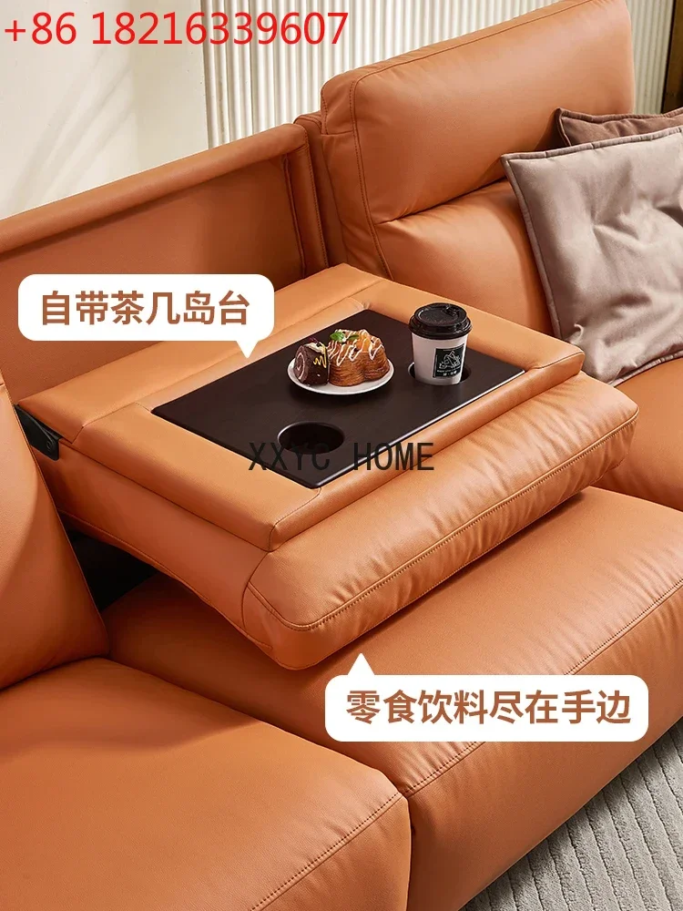 Picture 3: TAO First Class Modern Minimalist Electric Function Technology Cloth Sofa Coffee Table Lying Three-Seat