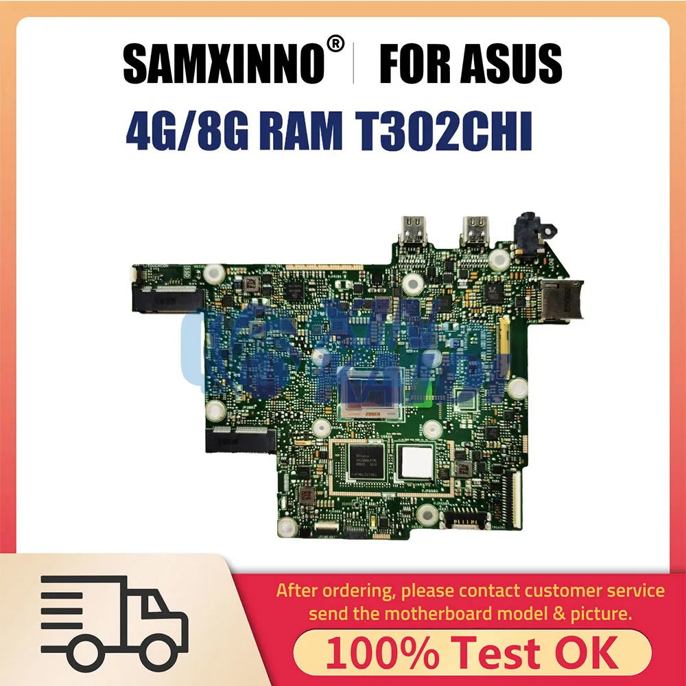 Notebook Mainboard For ASUS Transformer Book T302CHI T302CH T302C T302CHI Laptop Motherboard M3-6Y30 M7-6Y75 CPU 4GB 8GB RAM