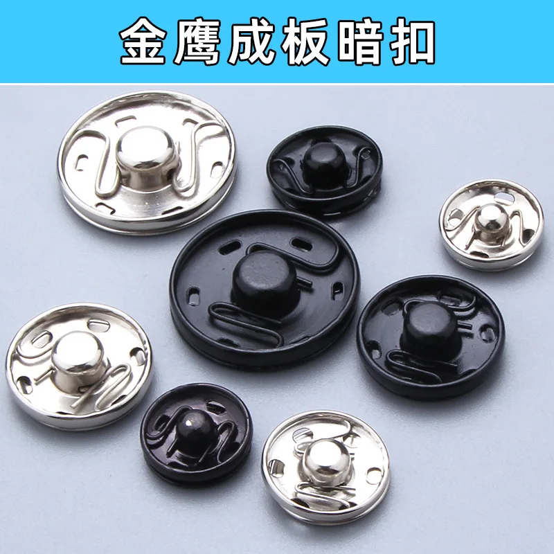 7/8/10/12/14/16/19/21/23/25mm Metal Snap Fasteners Press Button Stud Black Silver Clothing Accessories Sewing Metal Attachment