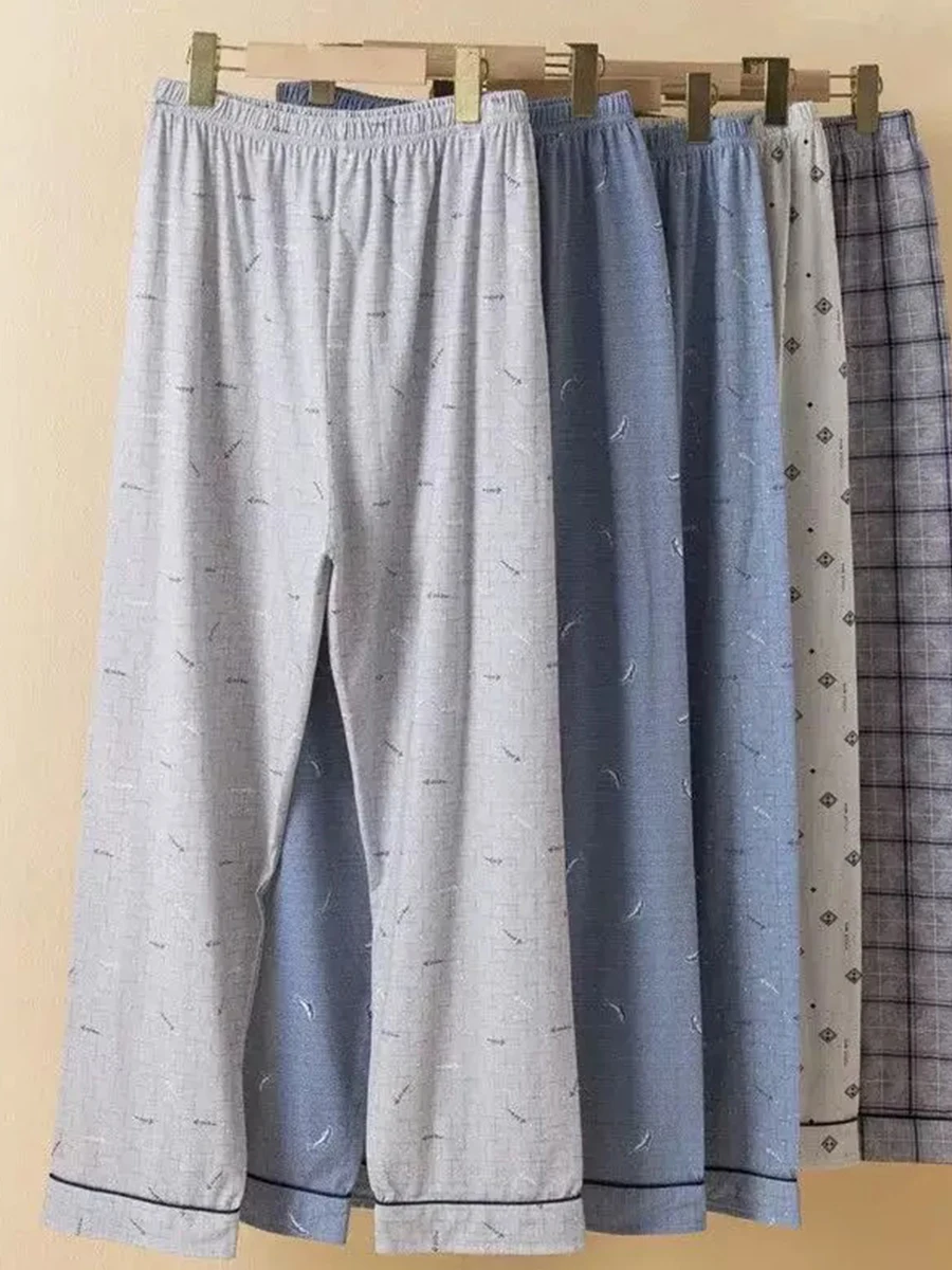 Pajama Pants Men's Spring and Autumn Thin Trousers Summer Teenagers Can Wear Casual Large Size Home Pants