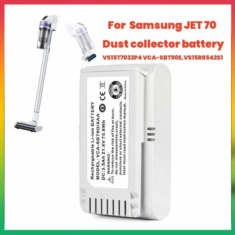 

Aleaivy 5.0Ah Vacuum Cleaner Replacement Battery for Samsung Jet70/+ VS15T7032P4 VCA-SBT90EB VCA-SBT90E Cordless Stick Batteries