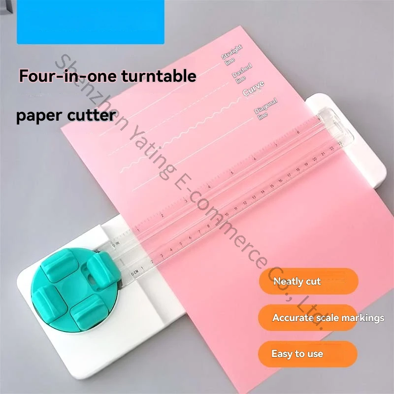 Four-in-one Paper Cutter, Small Paper Cutter, Paper Trimmer Cutting Multi-functional Handbook Artifact