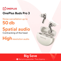 Global Version Oneplus Buds Pro 3 TWS Bluetooth Earphone 50dB Active Noise Canceling 43h Battery Life Bluetooth 5.4 IP55 AAC SBC