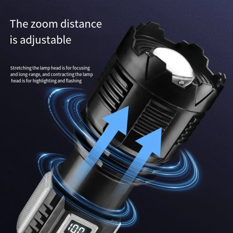 BHBD-COB Work Light-Solar-Powered LED Flashlight, Ultra-Bright, Long-Lasting, Multi-Functional For Outdoor Activities