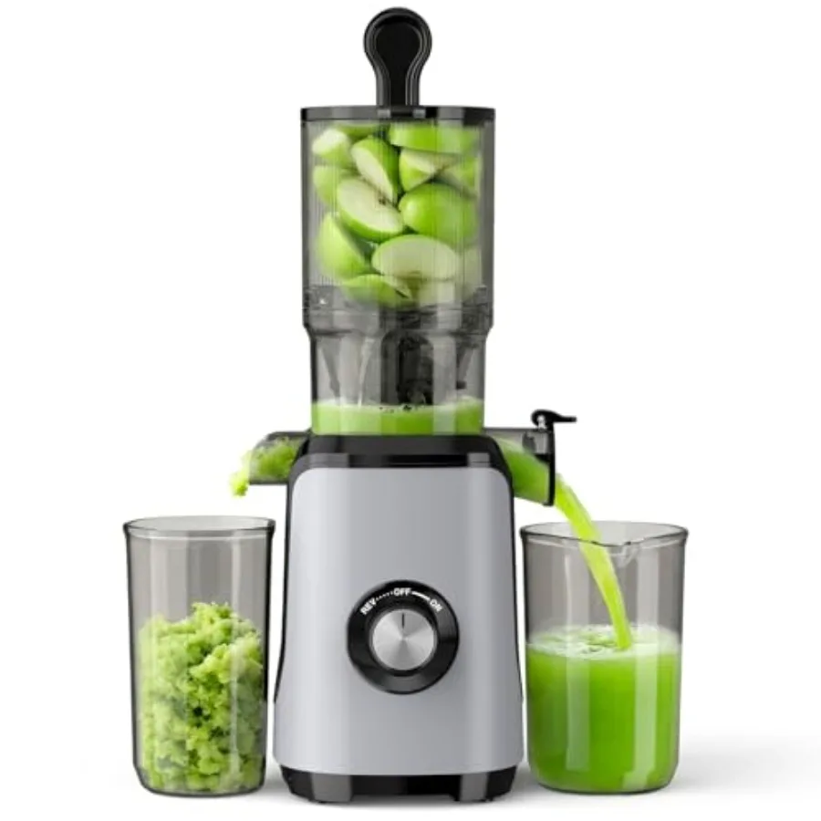 

Cold Press Juicer Machines Masticating Juicer with High Juice Yield Reverse Function Stops Oxidation and Easy to Clean for Vege