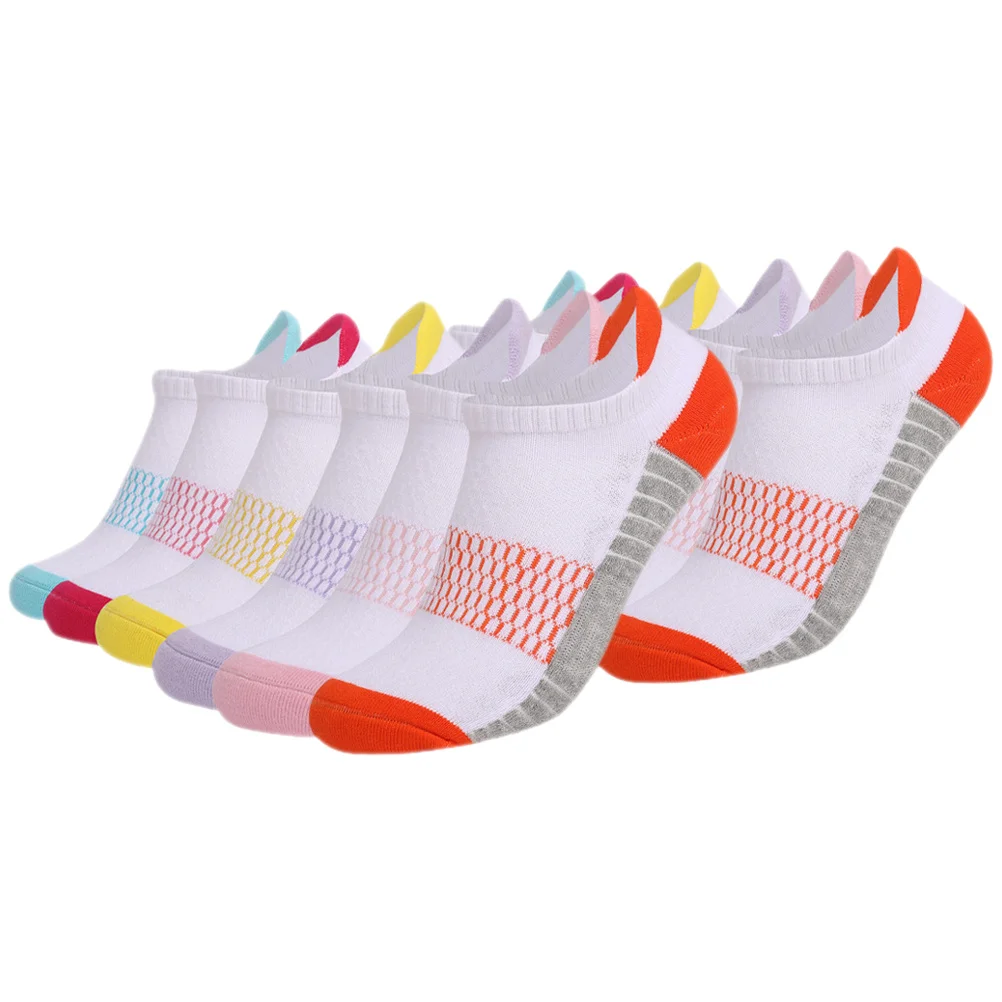 6 أزواج من جوارب الكاحل القطنية الناعمة للجري، جوارب قصيرة سميكة مبطنة ومضادة للانزلاق للرجال والنساء والرياضات #2