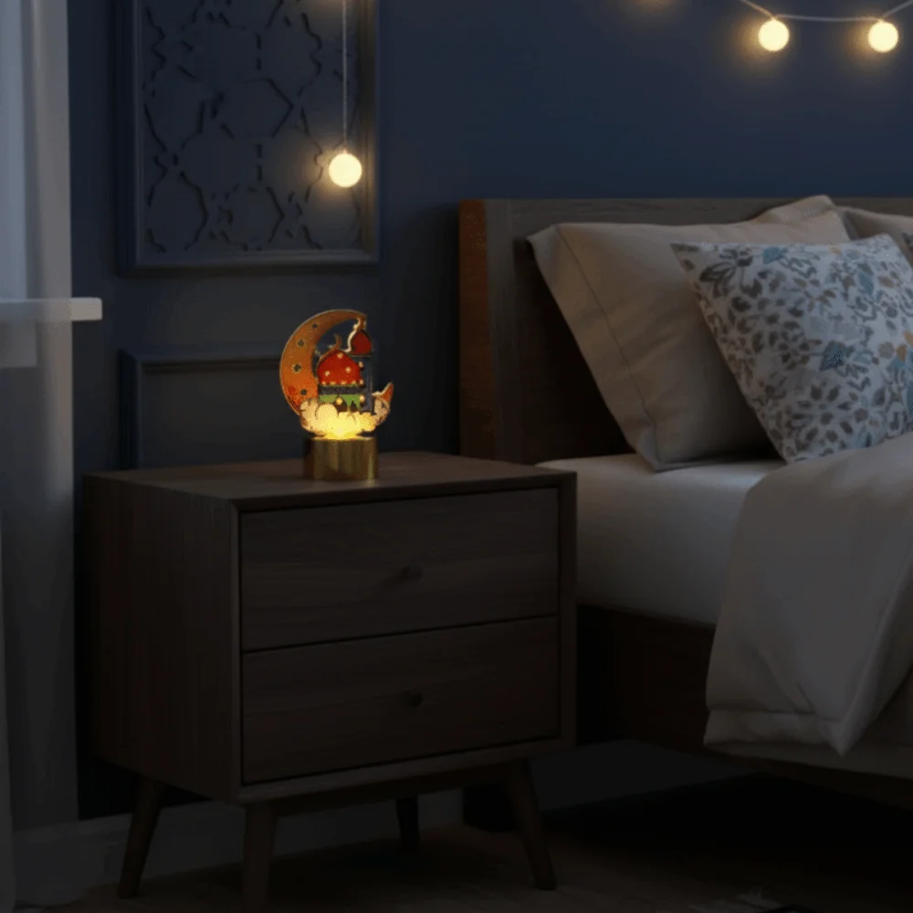 Mini Electronic Candle Light Decorative Festive Ramadan Ambient Lighting Multi-purpose Ramadan Decoration Eid Al-Fitr