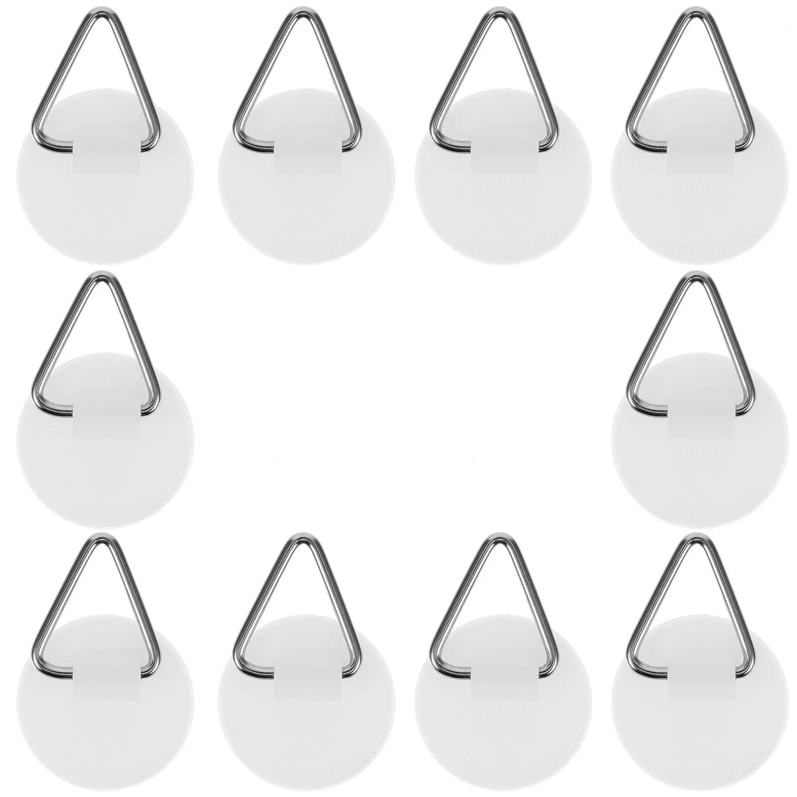 20Pcs Round Plastic Metal Plate Hooks Adhesive Wall Mounted Hangers for Displaying Plates Towels Garments in Home Office