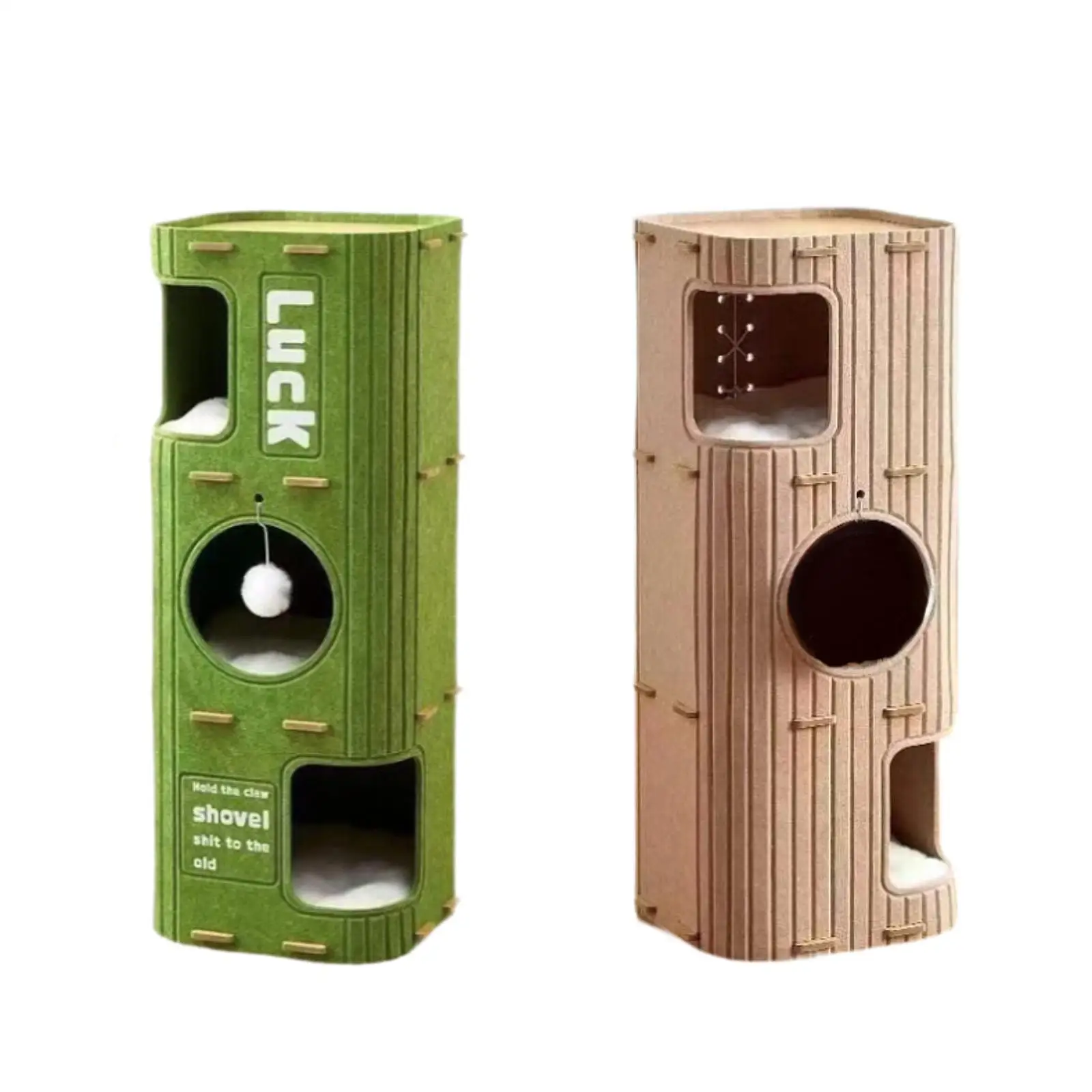 

Cat Climbing Tree Felt Cat House, Felt Indoor Cats Cosy Enclosed Climbing Cave, Rest Hideout Scratch Post Pets Bed