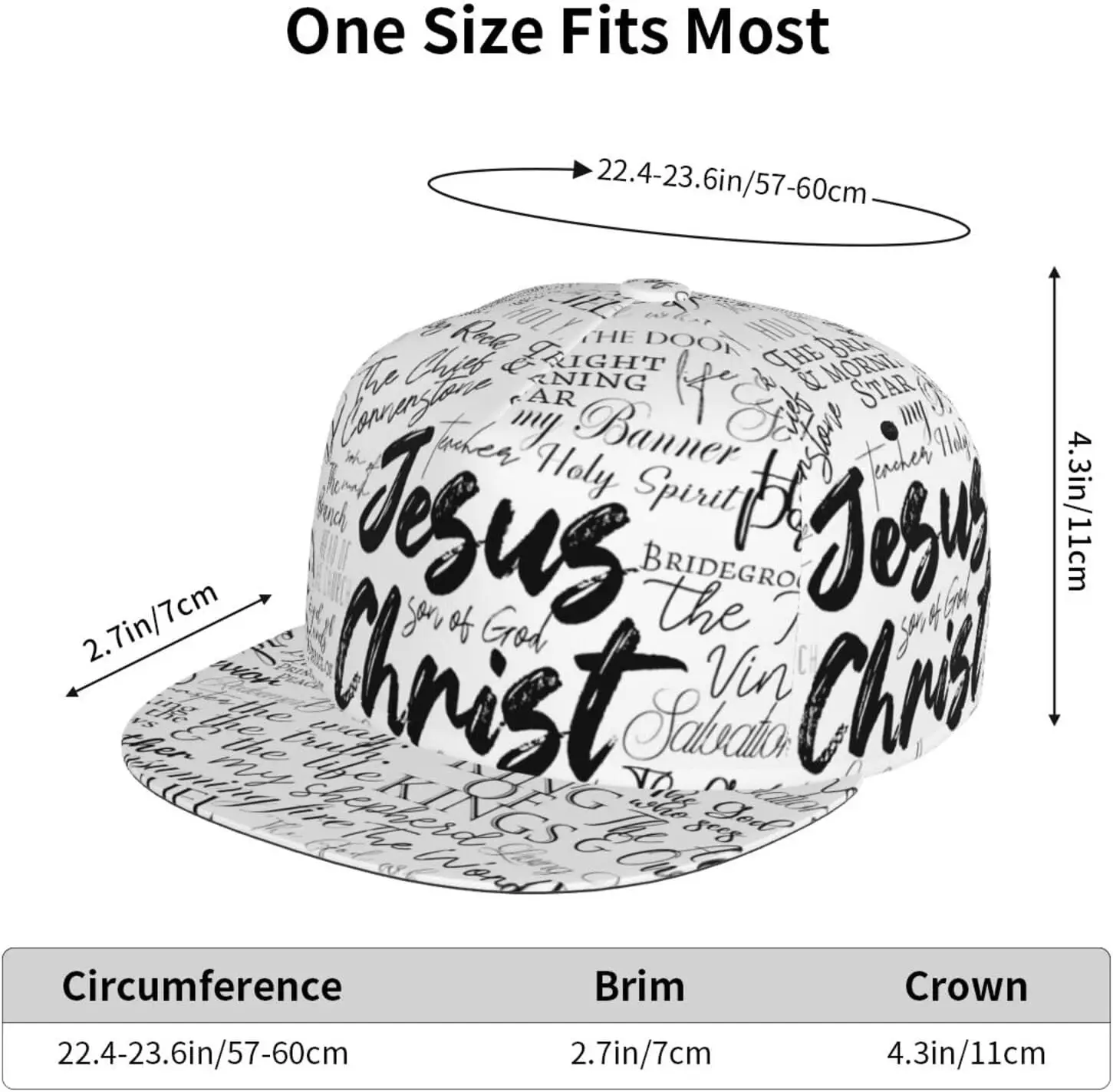 Jesus Christ Cross Baseball Cap for Men Women Adjustable Trucker Hat for Running Sports Hiking Beach