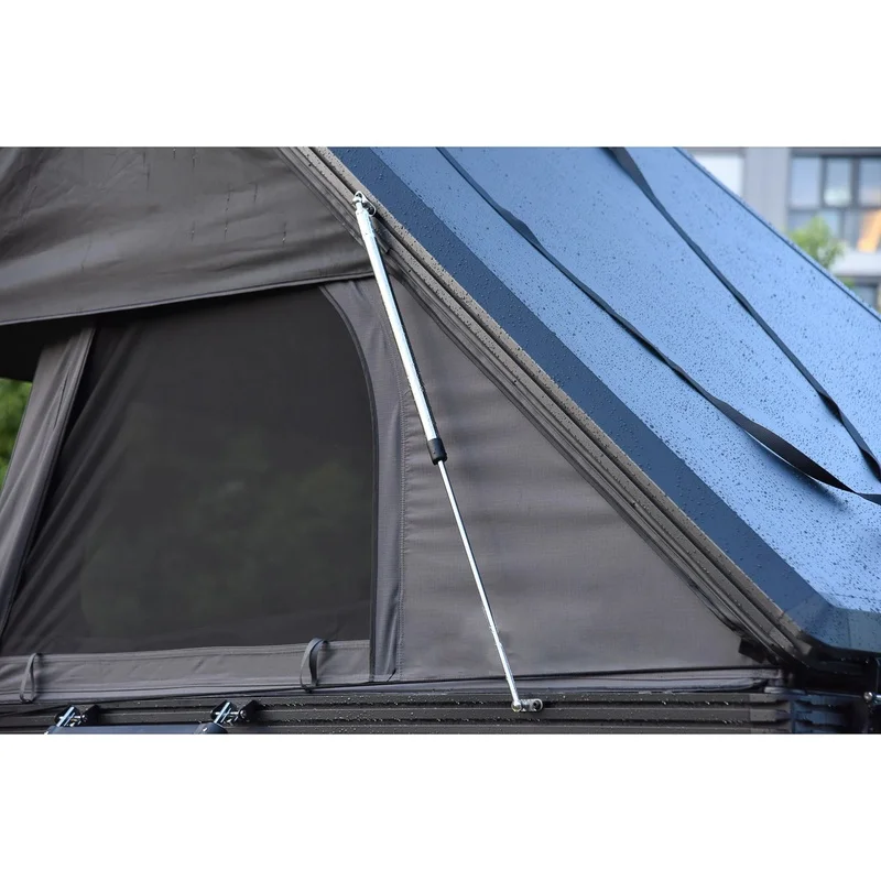 High Quality Triangle Aluminum Hard Shell Car Rooftop Tent, OEM UV Printing, Double Layer Fabric, 2000-3000mm Waterproof, Foldab