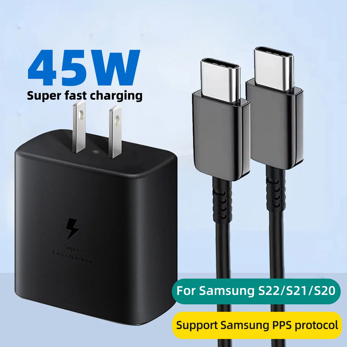 PD 45W USB C Charger Super Fast Charging Type C Cable For Sa