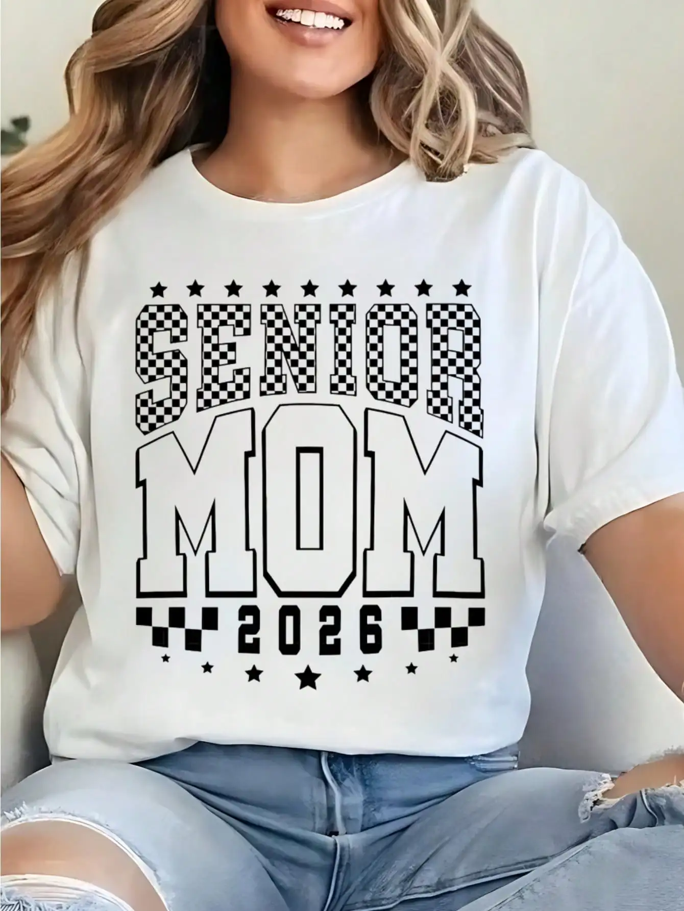 2026 camiseta para mamá mayor, camiseta para mamá orgullosa graduada, moda de verano para mujer, camisetas estampadas interesantes y geniales de manga corta