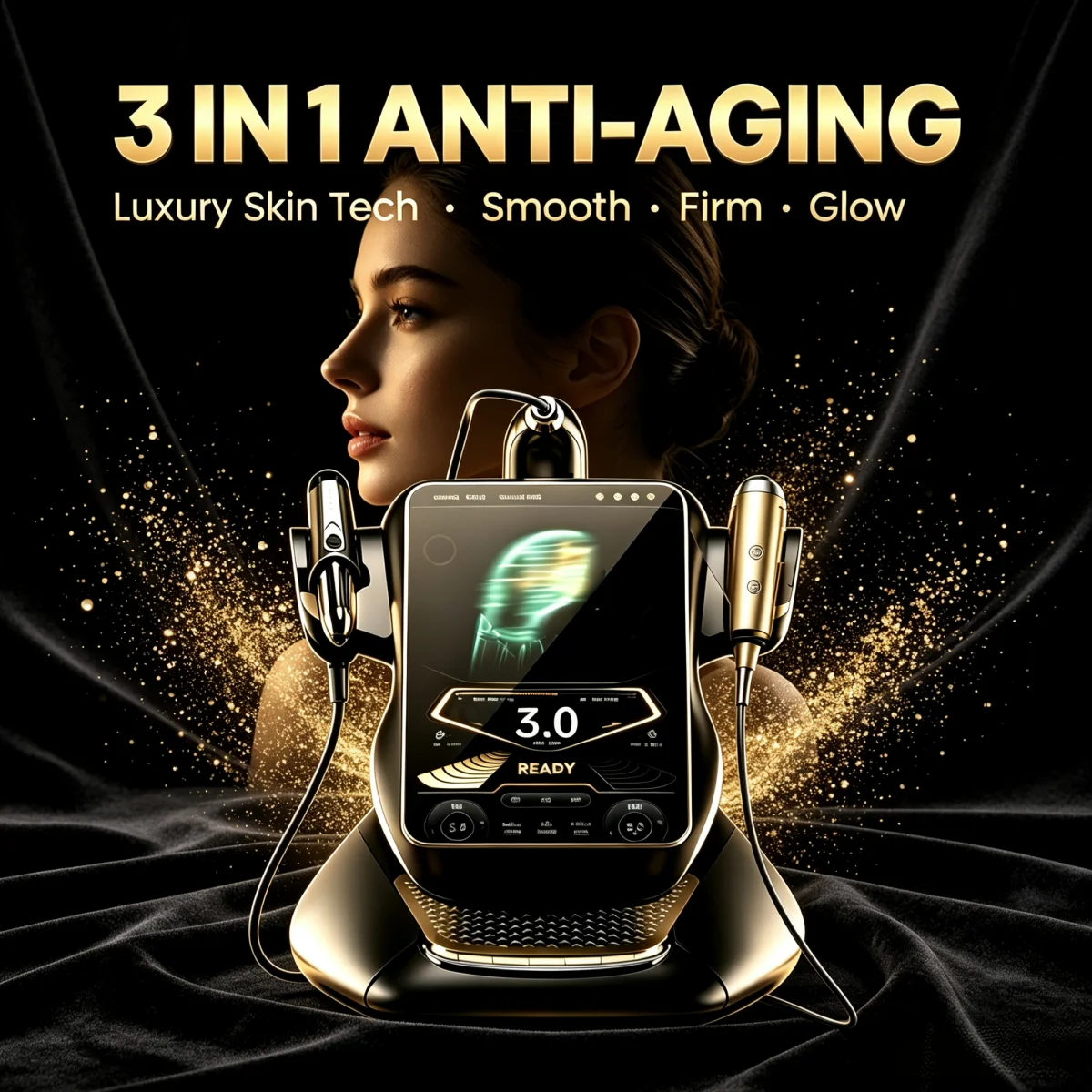 360MAX 25D HiFU 3 In 1 Technology Equipment For Non Invasive Facial Slimming Anti Aging And Body Firming