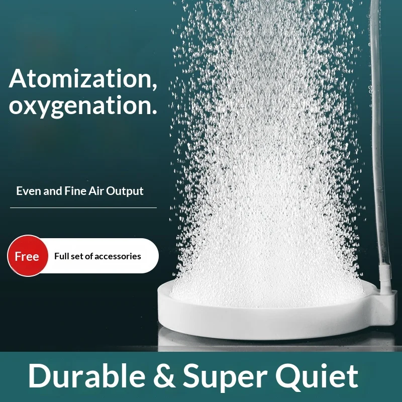 

Nano air disc stone oxygen pump, bubble stone oxygenation pump, ultra quiet fish tank oxygenation, aquarium air purifier.