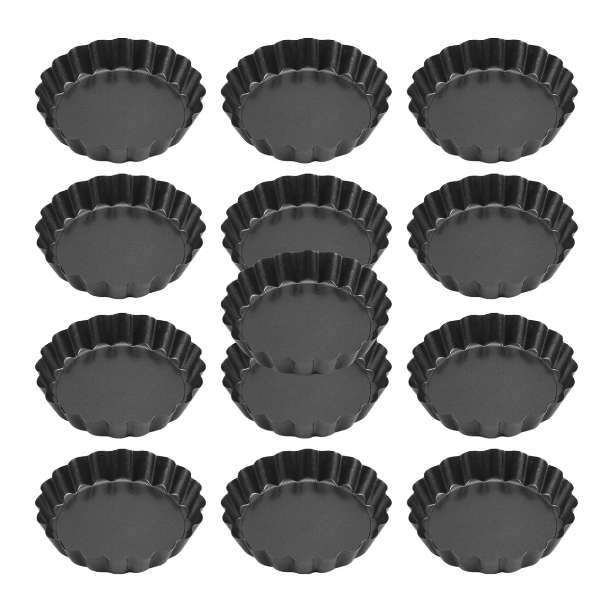 13 Pcs Egg Tart Molds, 3inch Mini Tart Pans Removable Bottom, Cupcake Cake Muffin Mold Tin Pan Baking Tool