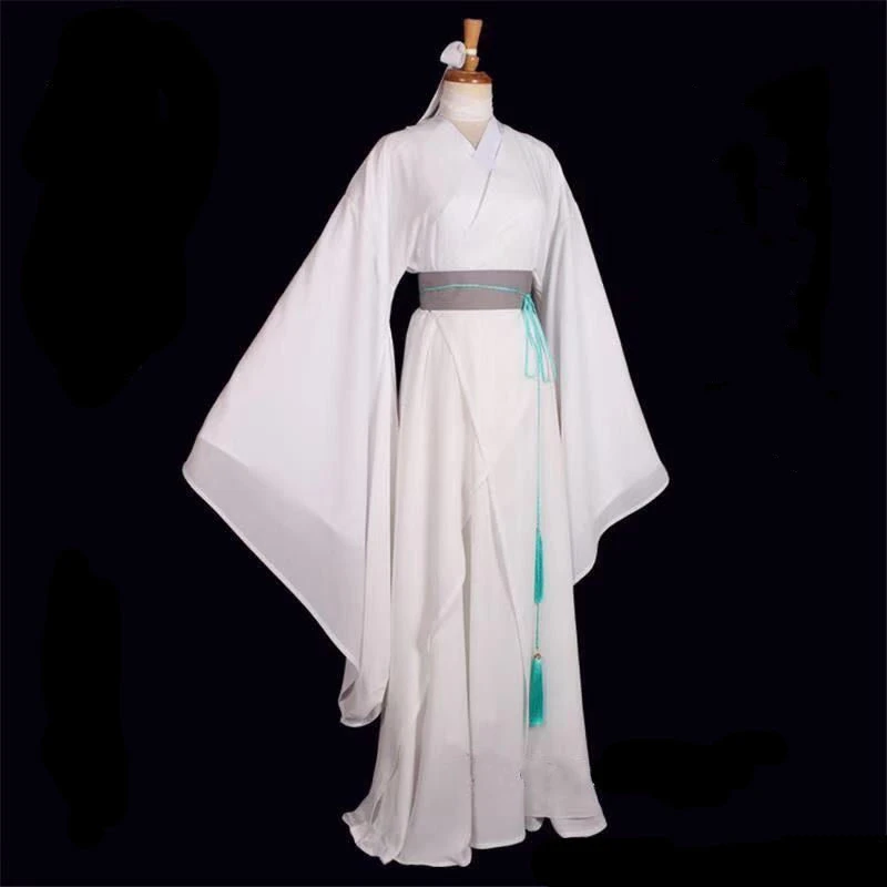 

Heaven Official's Blessing Prince Yueshen Xie Lian Cosplay Women Men White Han Chinese Clothing Ancient-Costume Suit Bamboo Hat