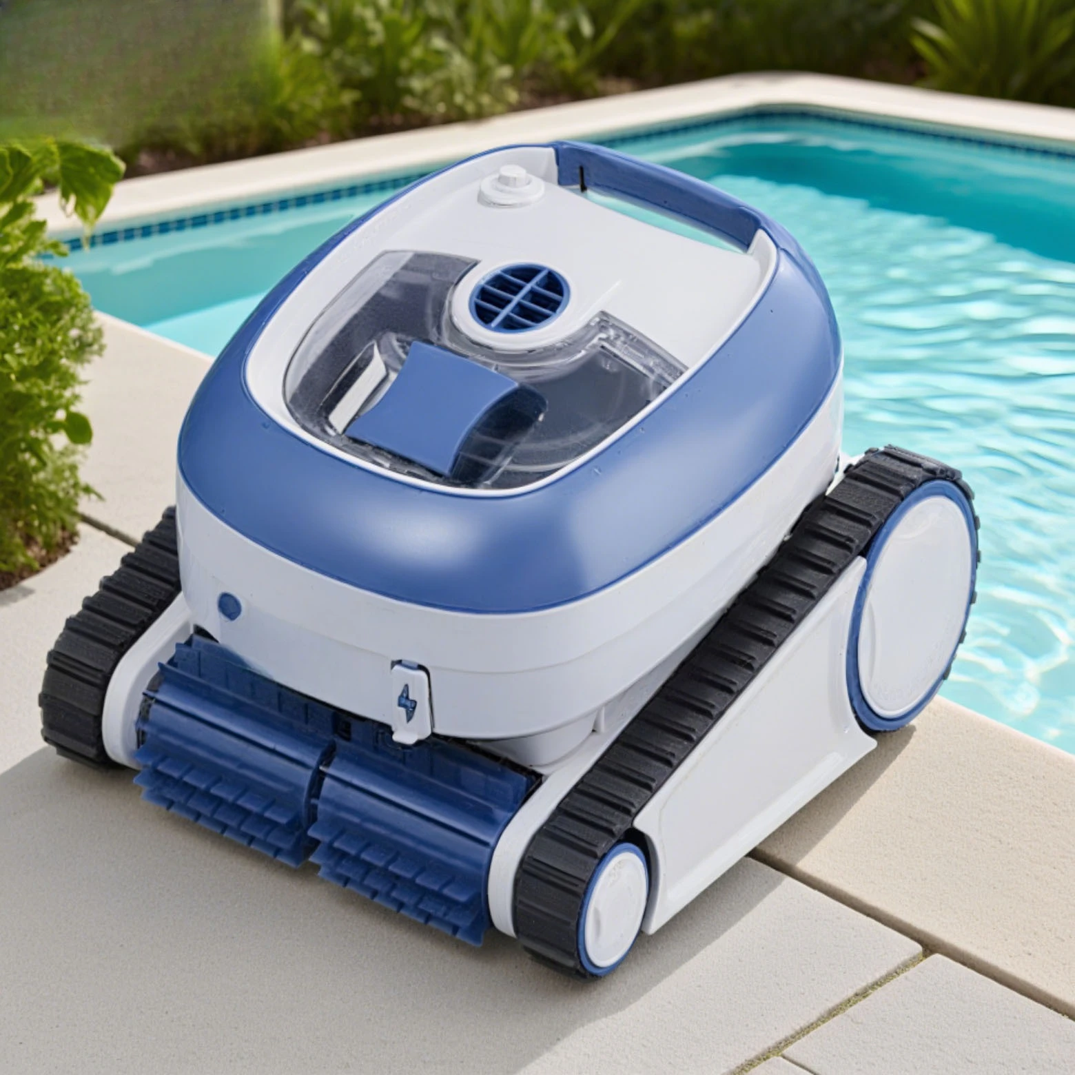 Bezprzewodowy automatyczny robot do basenu, inteligentna podwodna maszyna do odkurzania ścieków basenowych.