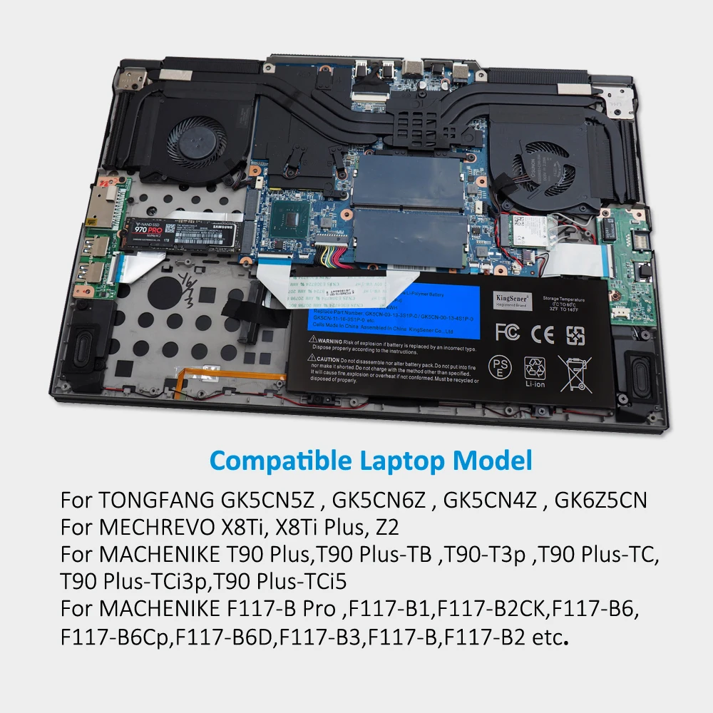 KingSener GK5CN-00-13-3S1P-0 แบตเตอรี่สําหรับ MECHREVO X8Ti Z2 MACHENIKE T90 Plus T90-T3p F117-B F117-B6 GK5CN GK5CN4Z GK7CN6Z