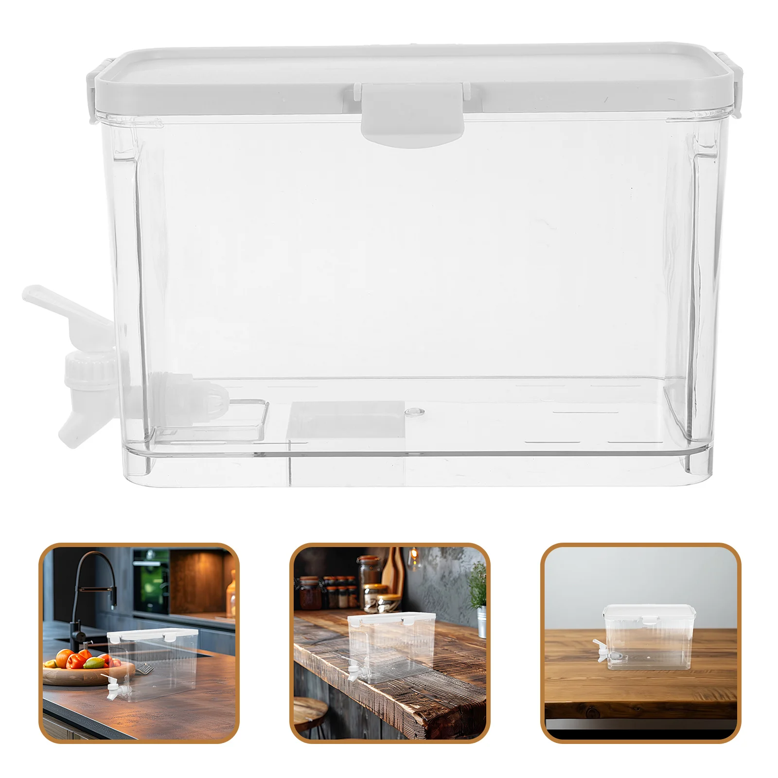 

Large Capacity Cold Water Pot With Faucet Beverage Dispenser Juice Jug Bucket Fridge Drink Container Kitchen