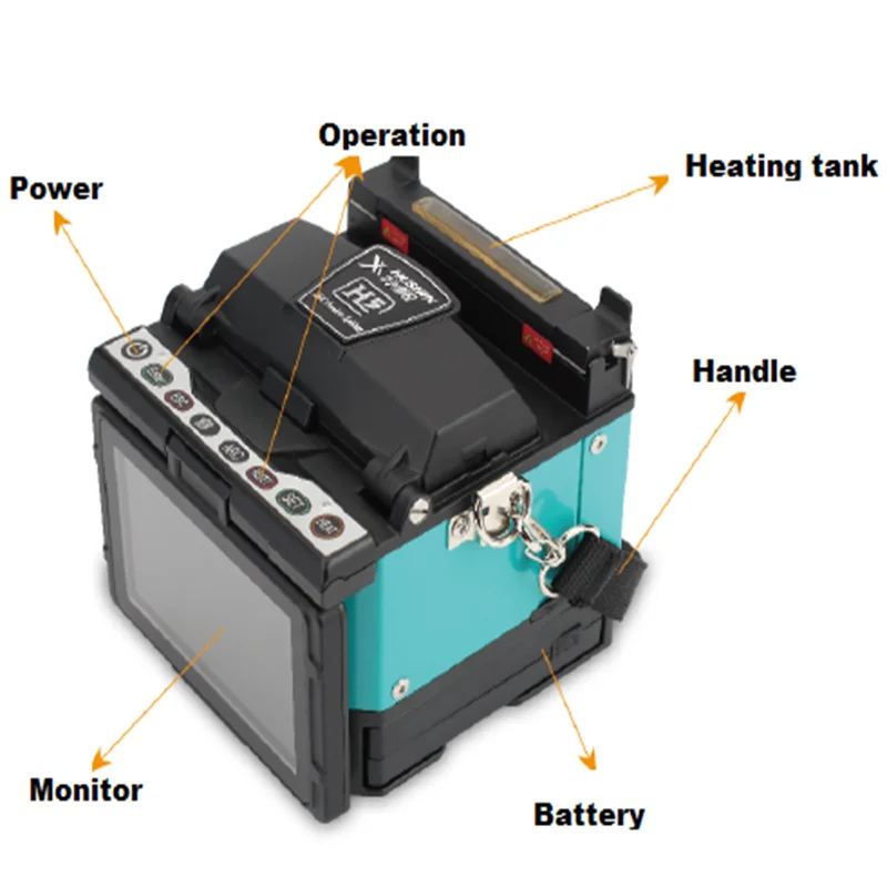 Fabriek Direct Levering Groothandelsprijs Hushin H5 Glasvezel Fusie Lasmachine Met 7S Snel Splitsen Machine Apparatuur Toolkit