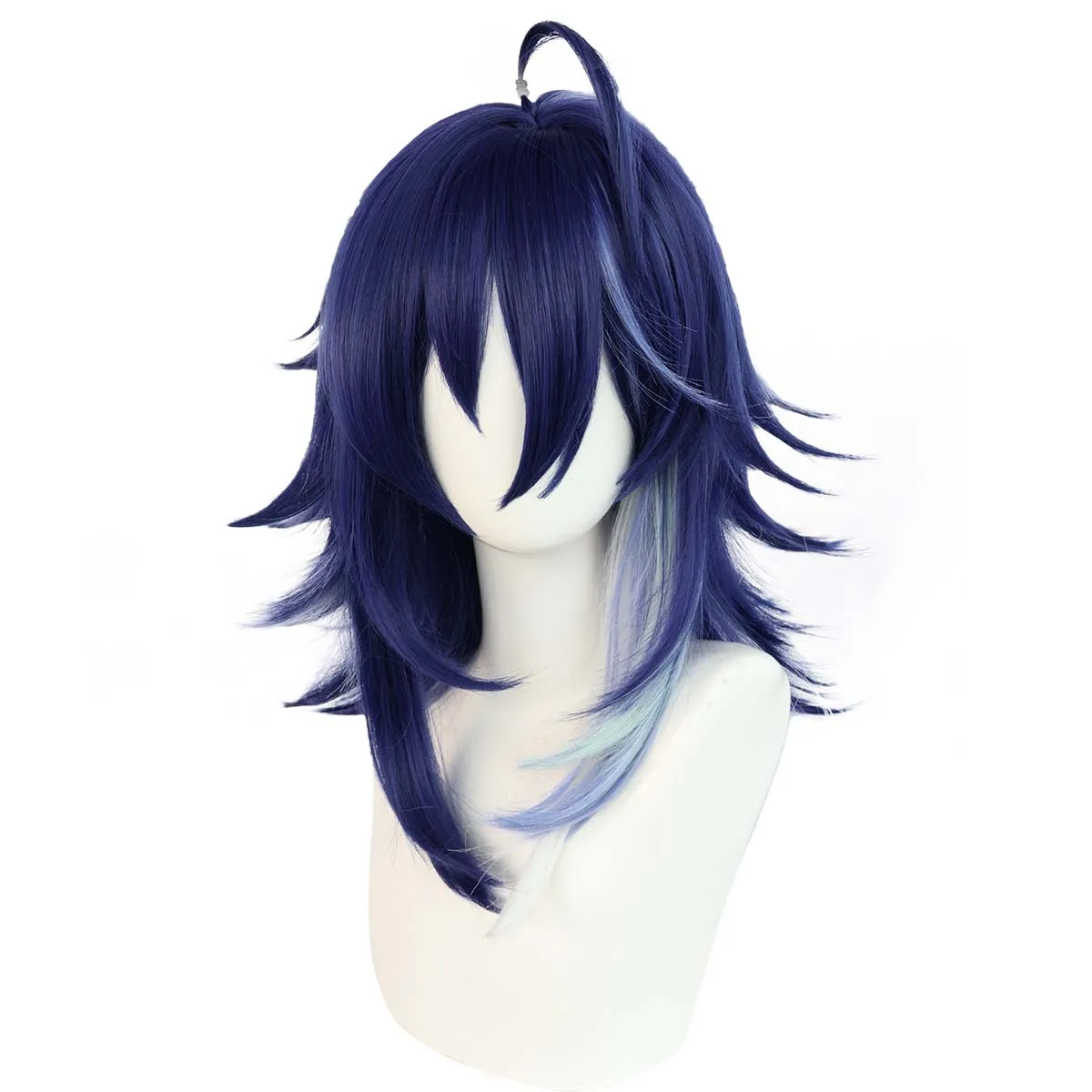 2026 quality Goods Halloween Party Game Genshin Impact Cosplay Ororon Short Blue Hair Wig