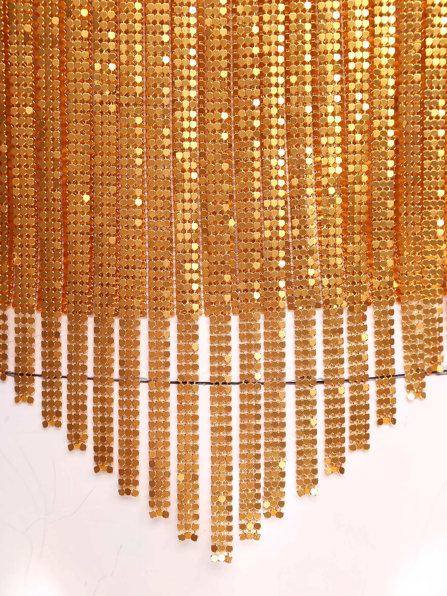 Damesmode Kwasten Top Hot Verstelbare Halter Glanzend Metallic Backless Crop Tops Nachtclub Rave Party Muzikaal Festival Kostuum