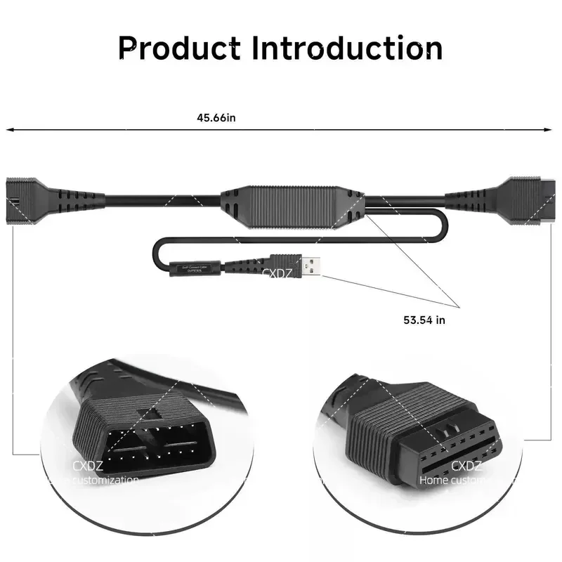 X431 DOIP Protocol Adapter Cable Conversion Head for PRO3S Plus V3.0 Serial Number Starting with 98878
