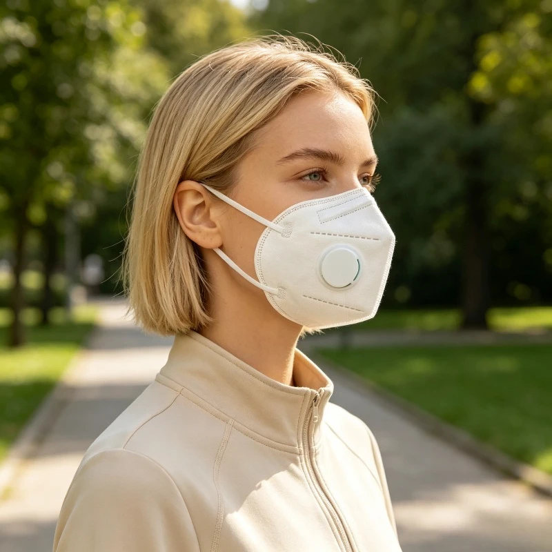 30pcs/60pcs/90pcs White Dustproof Industrial Mask for Dust and Formaldehyde, with Valve, Activated Carbon Particulate Protection