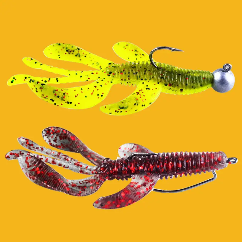 Floating Shrimp Lure Lure Large Pendulum Jig Hook Four-Wheel Drive Bass Bait Black Pit Snakehead Mandarin Fish Catfish Special T