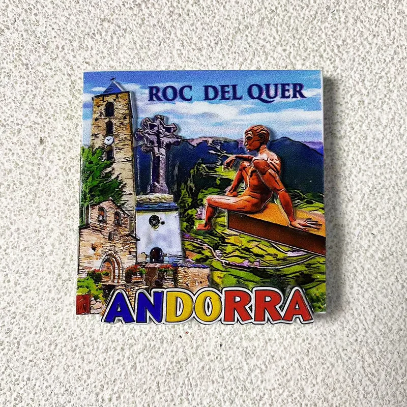 Andorra City Tourist souvenirs Home Decor Items Collection Arts and Crafts Gifts Building, statue 3D stereo refrigerator magnet