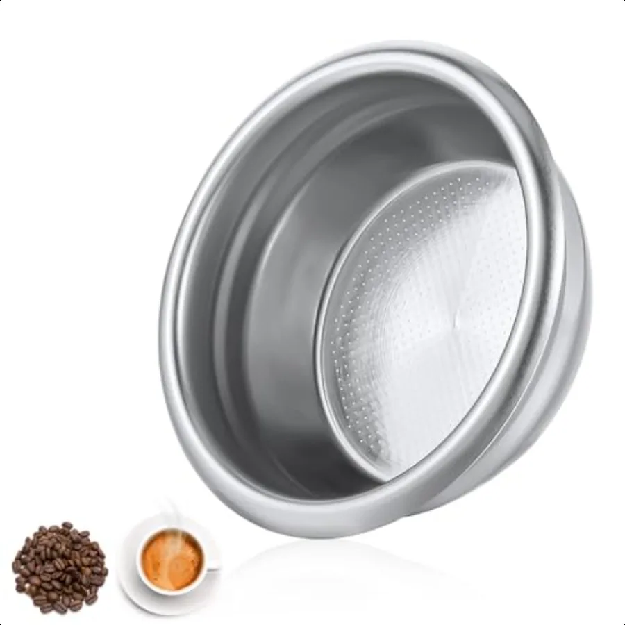 

58mm Portafilter BasketMetal Coffee Filter Stainl Steel 58mm Basket Porous Double Cup Coffee Filter for Portafilter Coffees hin