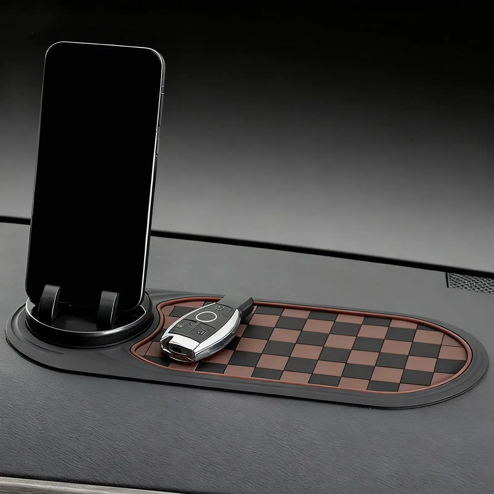 Anti Slip Mat For Car Dashboard Organizer Tray Mat Cell Phone Mount With Parking Number For Car Dashboard Interior Vehicle Truck - view 4