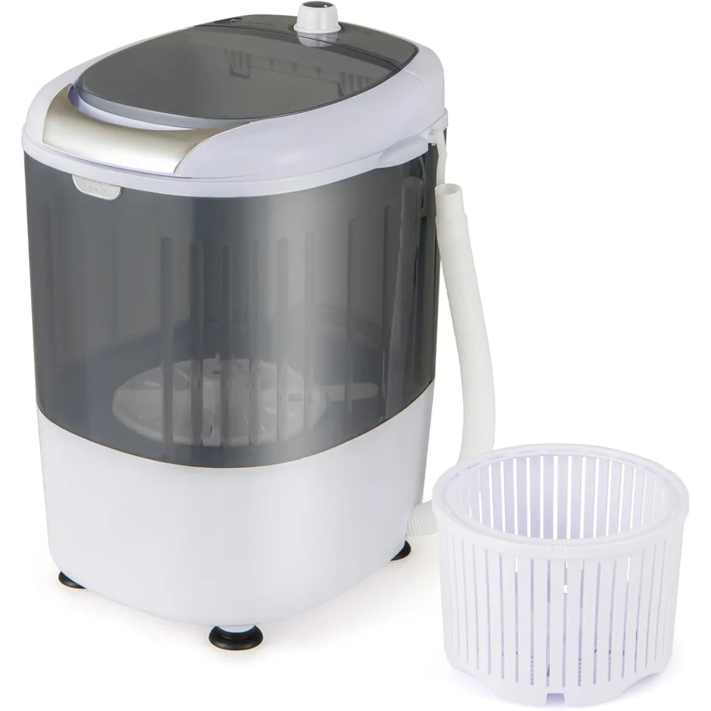 

Mini Washing Machine, Grey & White, 13.5"D x 14"W x 20"H, Washing Machines