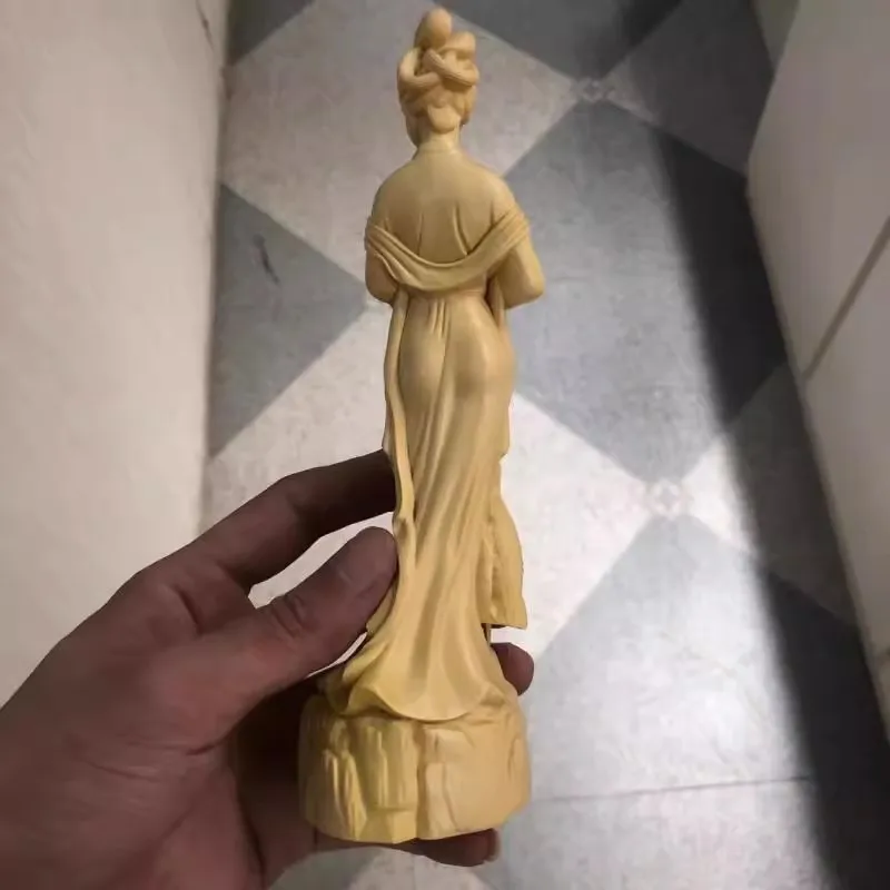 Magu, Goddess of Longevity - Boxwood Carved Figurine with Modern Artistic Twist, Unique Birthday & Collection Gift, Chinese Myth