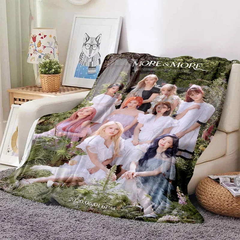 3D Print Kpop Girl Group Blanket Soft Sofa Cover Twice Nayeon Throw Blanket Fleece Tapestry Warm Bed Blankets for Bedroom Couch - view 3