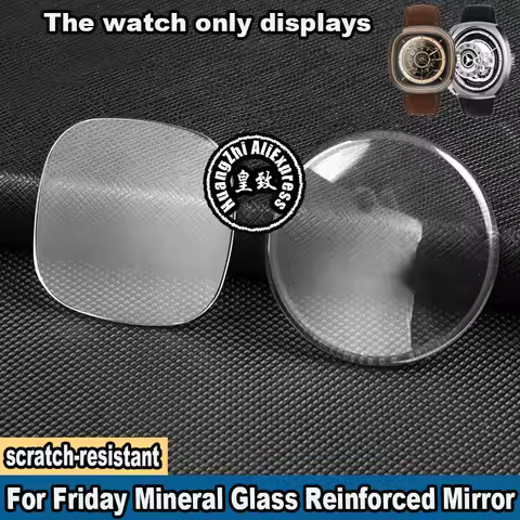 35mm 40mm For Seven Fridays Watch Mirror P1/M2/S3 Mask Lens Square Pot Cover Circular Mineral Glass Surface Watch Accessories