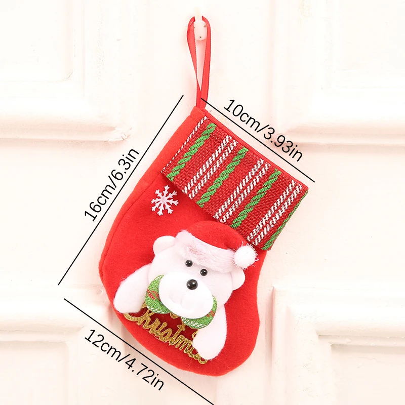 ミニクリスマスハンギングストッキングクリスマスツリー装飾品、ペンダント小さなブーツ、子供の新年のキャンディーバッグ、サンタクロースギフト靴下の装飾