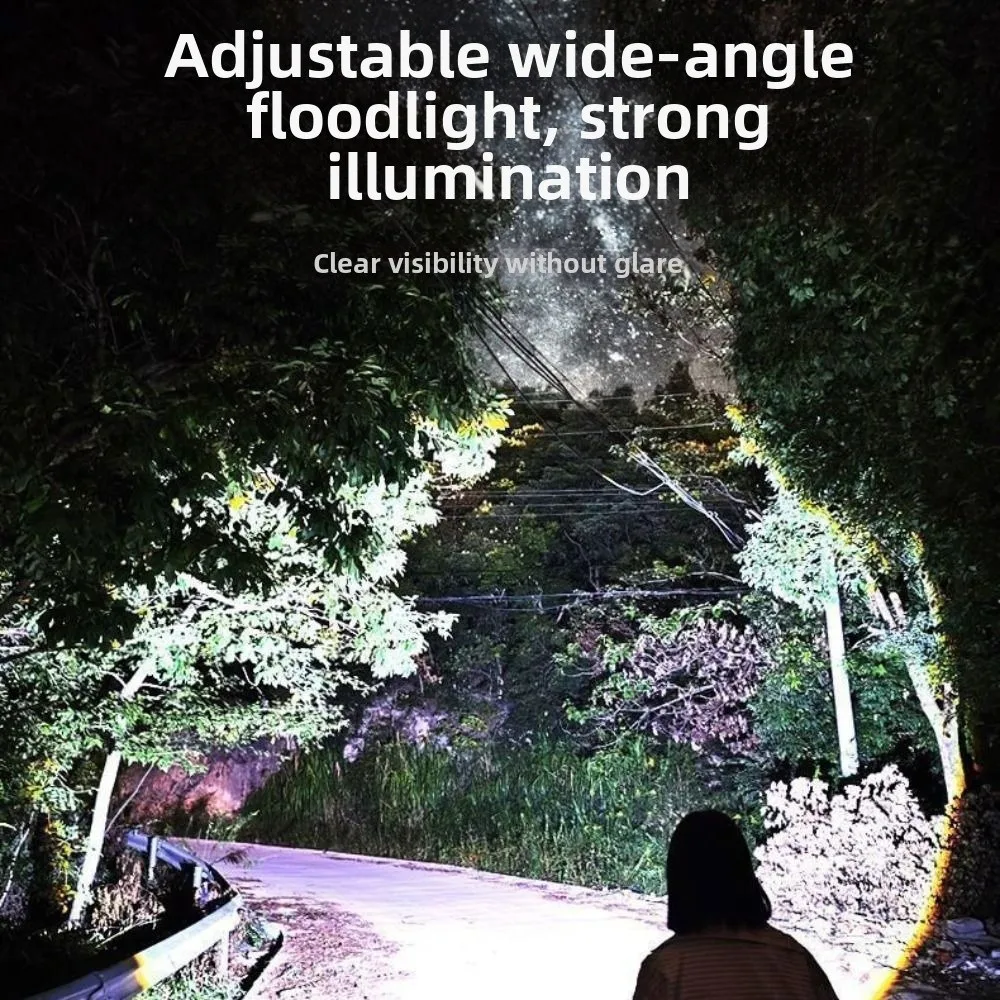 4 Gears LED Keychain Flashlight Waterproof Zoomable LED Torch Lamp with Lampshade High Bright Emergency Work Lights