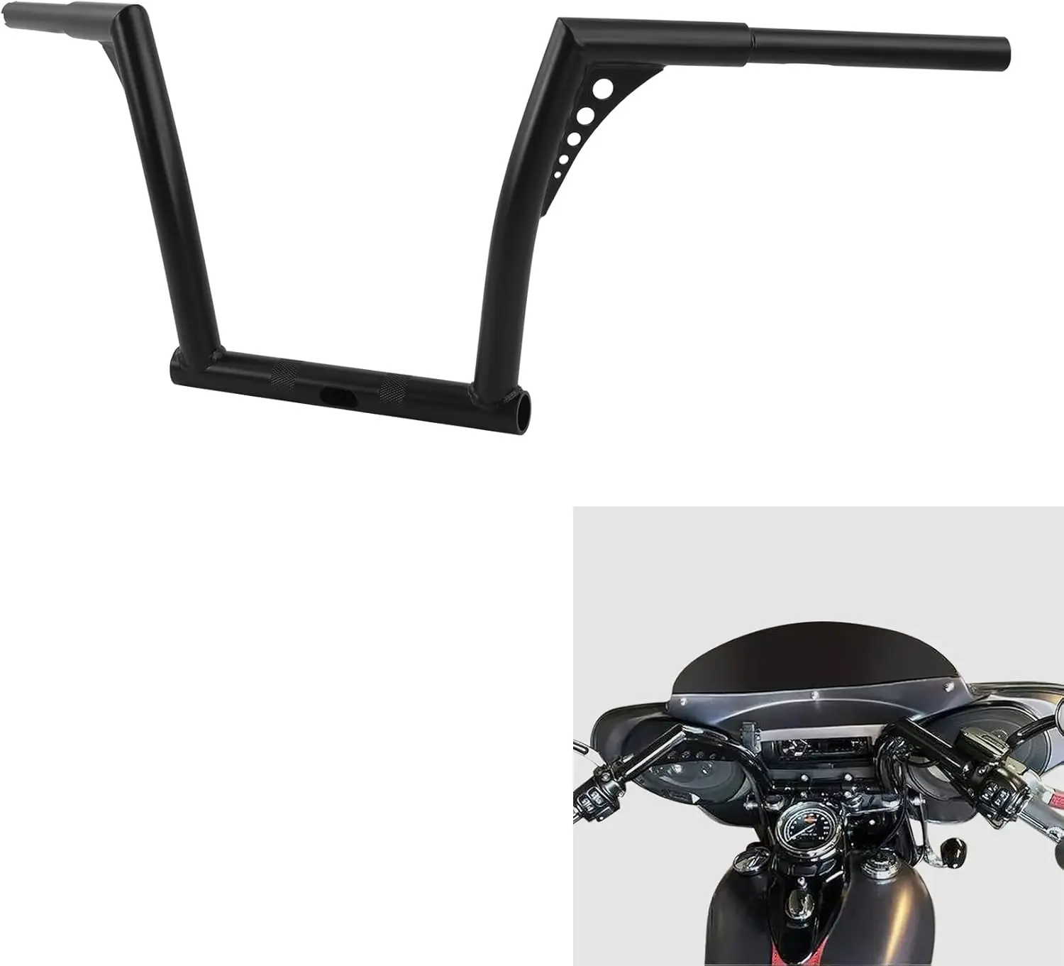 

12 "Rise Ape вешалка на руль подходит для Harley Dyna Fat Bob 2008-2017 Low Rider 2016-2019 Switchback 2012-2016 Wide Glide 2010-20