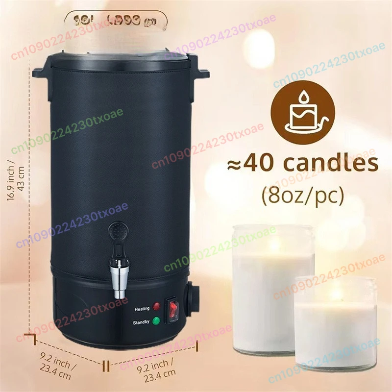 

6L 8L Stainless Steel Wax Melting Pot Electric Candle Making Warmer 9 Stage Temperature Control Wax Warmer
