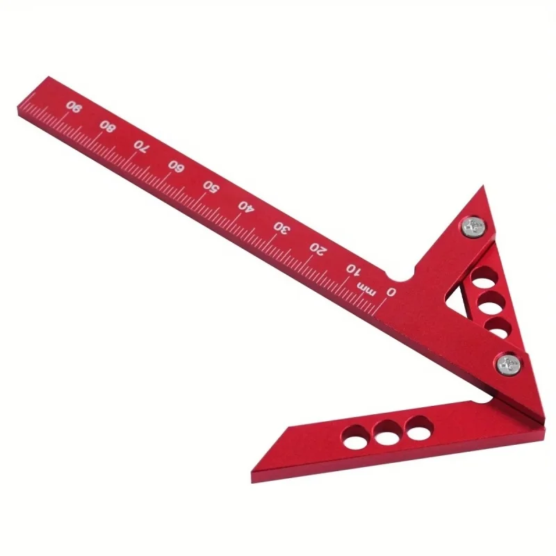 Wood Measuring Tool Center Finder Woodworking Square 45/90 Degree Right Angle Line Gauge Aluminum Center Scribe Carpenter Ruler