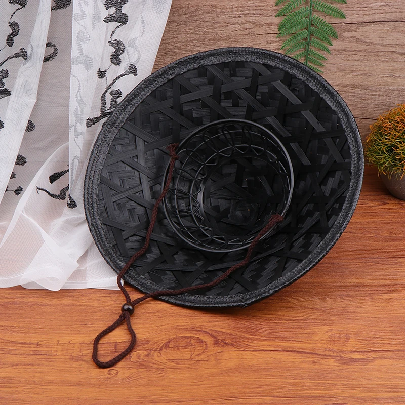 New Sale Hat Samurai Straw Chinese Cosplay Japanese Rice Asian Bamboo Conical Hats Party Farmer Cone Decor Cap Decorative