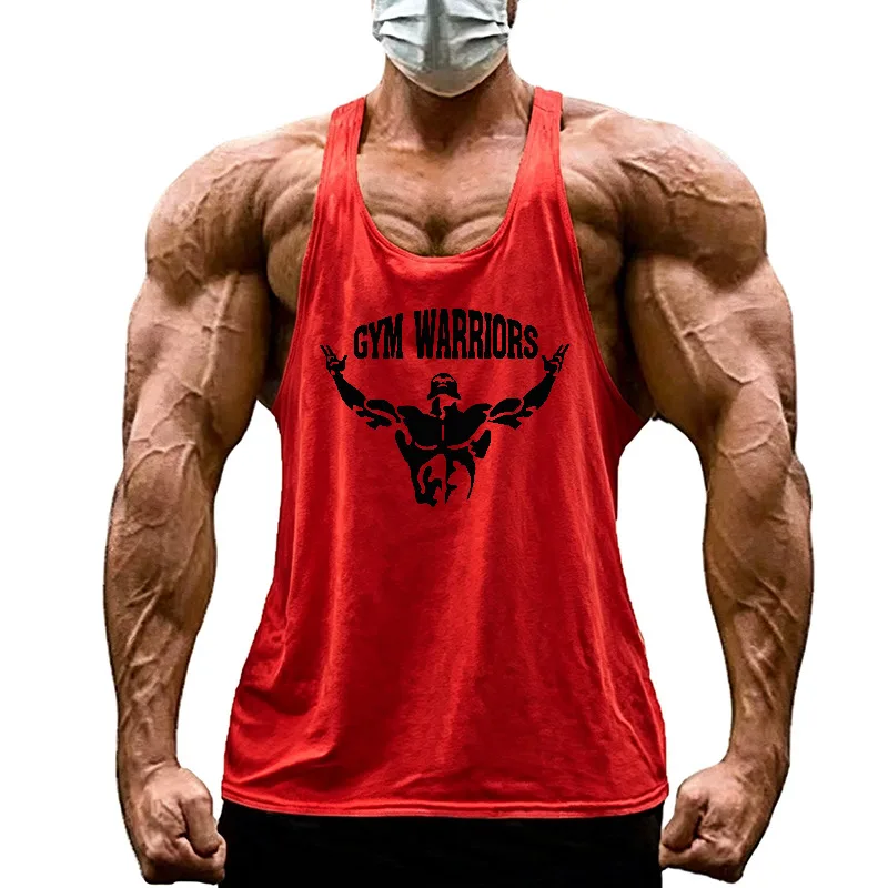 Summer Cotton Sleeveless Clothing Gym Bodybuilding Tank Tops Mens Casual Fitness Muscle Shirts Breathable Absorb Sweat Vests