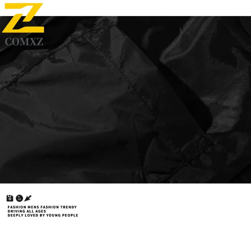 COMXZ الرجال الخبز سترة اللون حجب خفيفة الوزن التزلج السفر وسيم الحشو معطف 2025 التخييم الدافئة سميكة جواكت شتوية